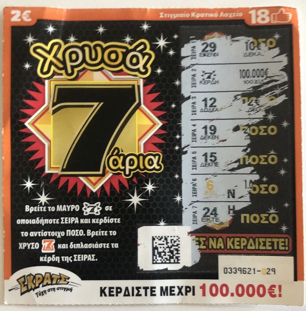 ΣΚΡΑΤΣ: Κέρδη άνω των 2,8 εκατ. ευρώ την προηγούμενη εβδομάδα